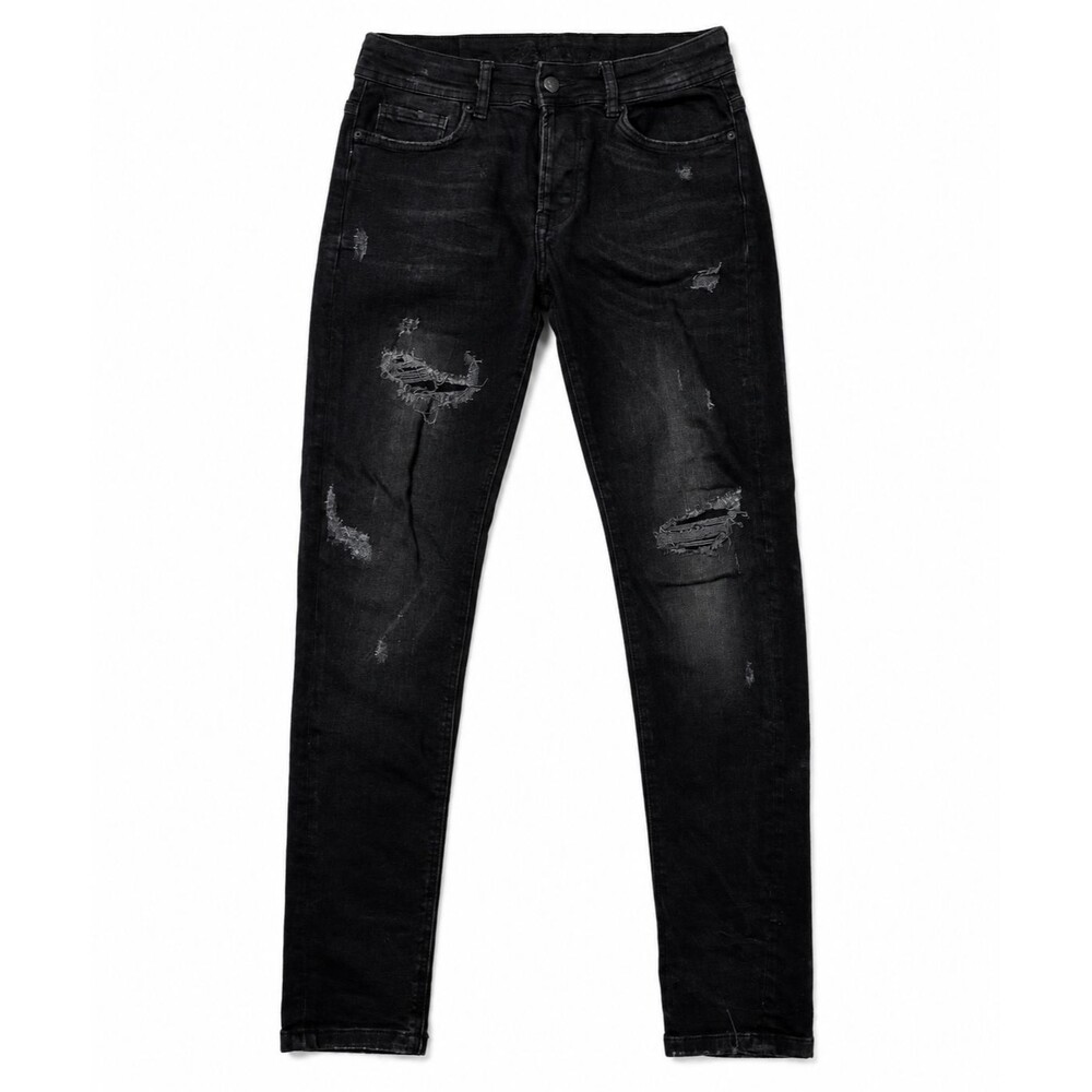 Mania Jeans Men’s 32x32 Custom Ripped Distressed Designer Denim
